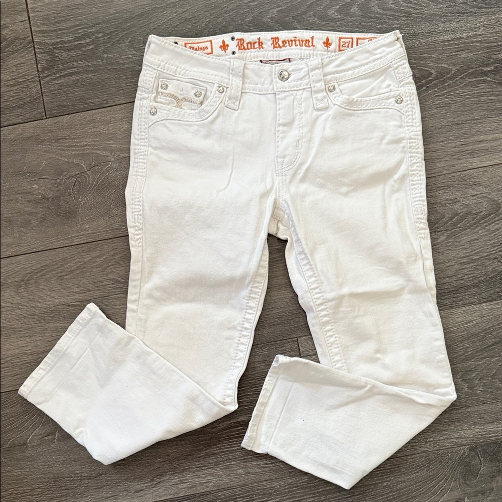 Rock Revival Women's Crisp White Straight Leg Jeans
